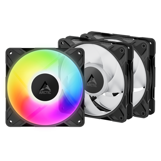ARCTIC P12 PRO A-RGB - 3 PACK - BLACK - 3 x 120MM