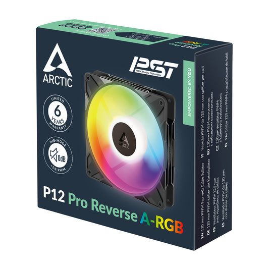 ARCTIC P12 PRO REVERSE ARGB - BLACK - 1 x 120MM