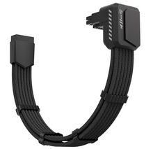 EZDIY-FAB SHIELD 90?? 16AWG 12VHPWR - MALE TO FEMALE EXTENSION CABLE RVS - BLACK