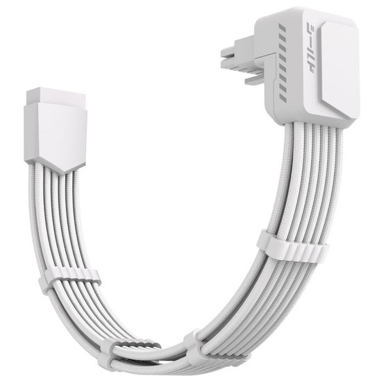 EZDIY-FAB SHIELD 90?? 16AWG 12VHPWR - MALE TO FEMALE EXTENSION CABLE RVS - WHITE