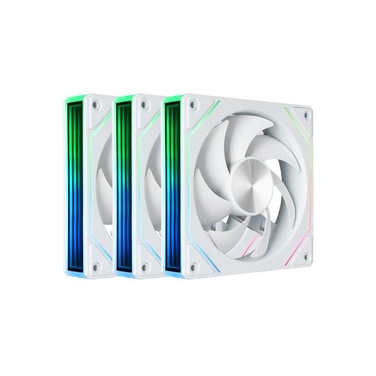 TECWARE LUMI LINK PWM ARGB 3 FAN PACK WITH ADAPTER - WHITE - 3 x 120MM ARGB FAN